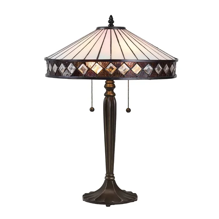 Interiors 1900 70935 Fargo Medium Tiffany Table Lamp