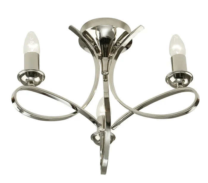Interiors 1900 CA7P3N Penn Nickel 3 Light Semi Flush