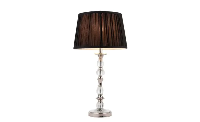 Interiors 1900 Polina Elegant Crystal and Polished Nickel Table Lamp, 1x E27 (NOT INC SHADE)