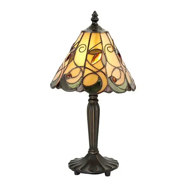 Jamelia Dark Bronze Mini Tiffany Table Lamp
