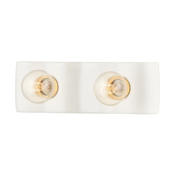 Jillian Two Light Bath and Vanity in Ceramic White (428|H545302-CWH)