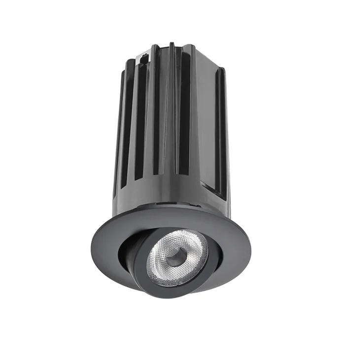 Juno Lighting 2LEDTRIM G2 ADJ 40K 90CRI SP BL Recessed 2″ LED Round Adjustable Trim, 4000K, 90 CRI, Spot Beam, Black