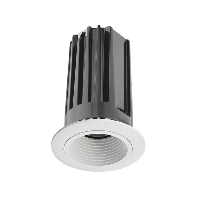 Juno Lighting 2LEDTRIM G2 DB 27K 90CRI FL WWH Recessed 2″ LED Downlight Baffle Trim, 2700K, 90 CRI, Flood Beam, White Baffle with White Trim Ring