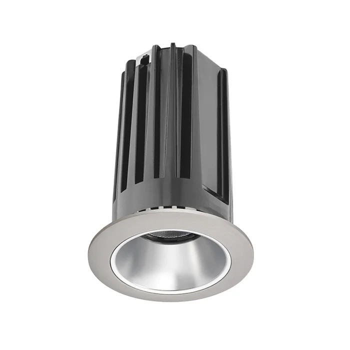 Juno Lighting 2LEDTRIM G2 DC 27K 90CRI NFL HZSN Recessed 2″ LED Downlight Cone Trim, 2700K, 90 CRI, Narrow Flood Beam, Haze Reflector with Satin Nickel Trim Ring