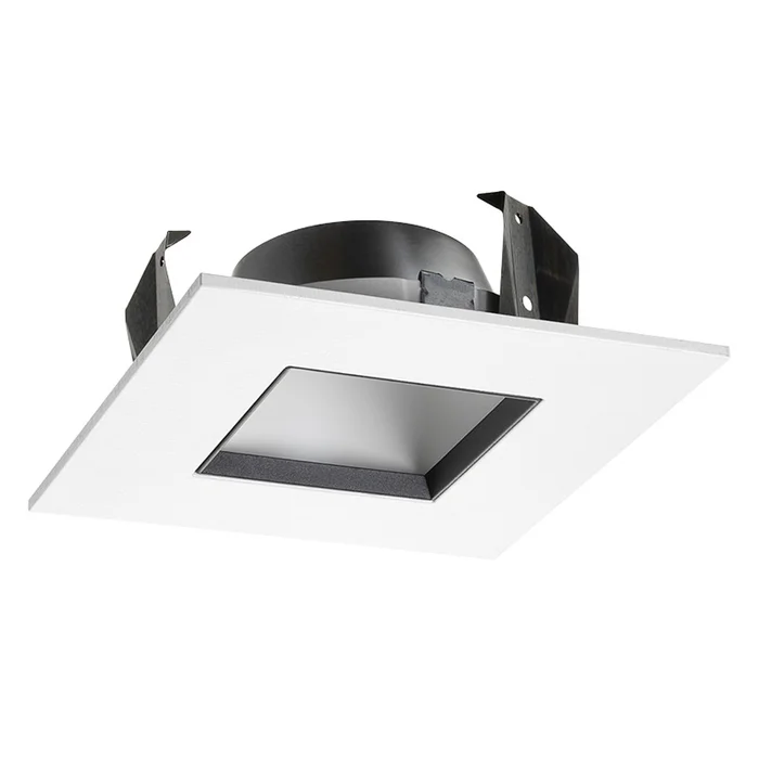 Juno Lighting 42LSQ WWH 4″ Square Downlight Reflector Trim, White with White Trim Ring