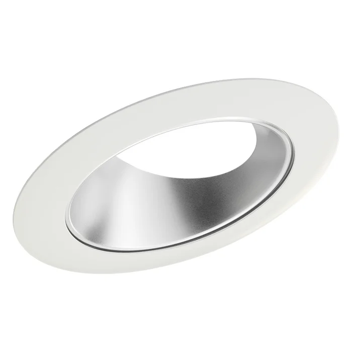 Juno Lighting 46L HZWH 4″ Angle Cut Cone, Standard Slope 9° to 24°, Haze Cone with White Trim Ring
