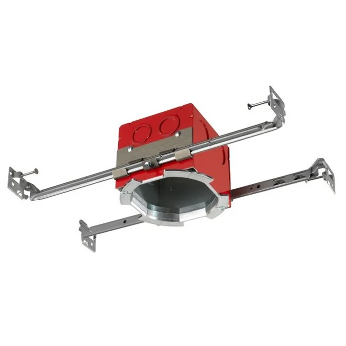 Juno Lighting IC1JB 4RLA G2 06LM 27K 90CRI NFL 120 FRPC WH 4″ LED IC-Rated New Construction Junction Box Housing, 600 Lumens, 2700K, Narrow Flood Distribution, White