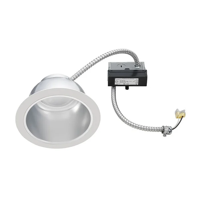 Juno Lighting JCLR6S 20LM 35K 90CRI 120 FRPC HZWH 6″ Small Commercial LED Retrofit, 2000 Lumens, 120V, Forward/Reverse Phase, 3500K, Haze with White Trim Ring