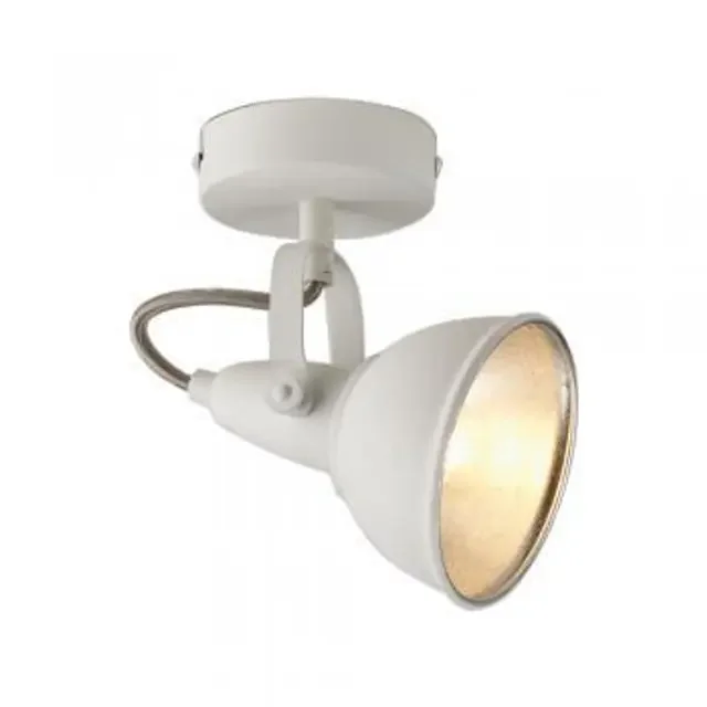 Jurva Sanded White with Silver Inside Adjustable Spotlight