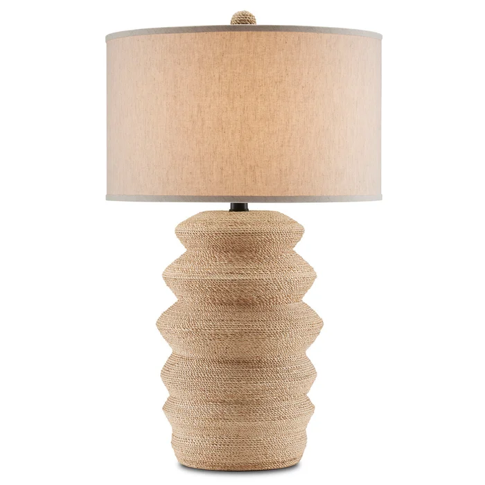 Kavala Collection One Light Table Lamp in Natural/Satin Black (142|6000-0798)