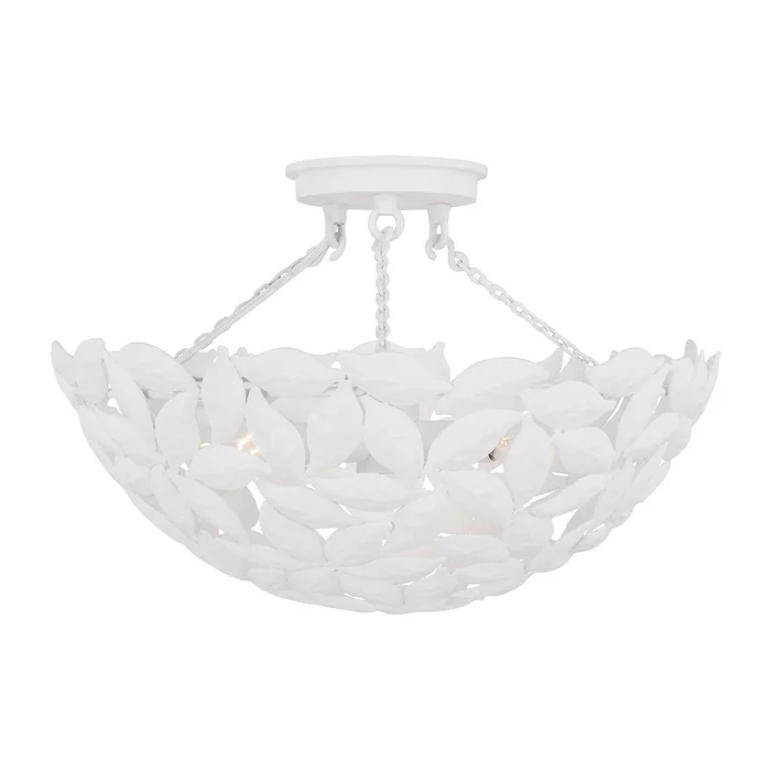 Kelan Three Light Semi Flush Mount in Textured White (454|AF1173TXW)
