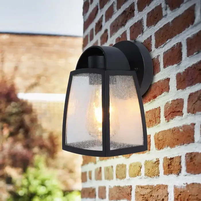 Kelsey Outdoor Wall Light Small with Water Effect Glass