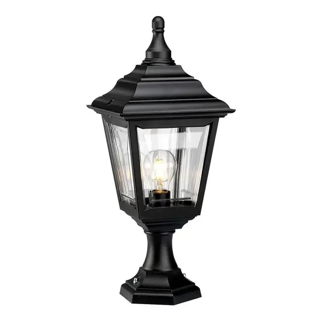 Kerry Black IP44 Top Post Light