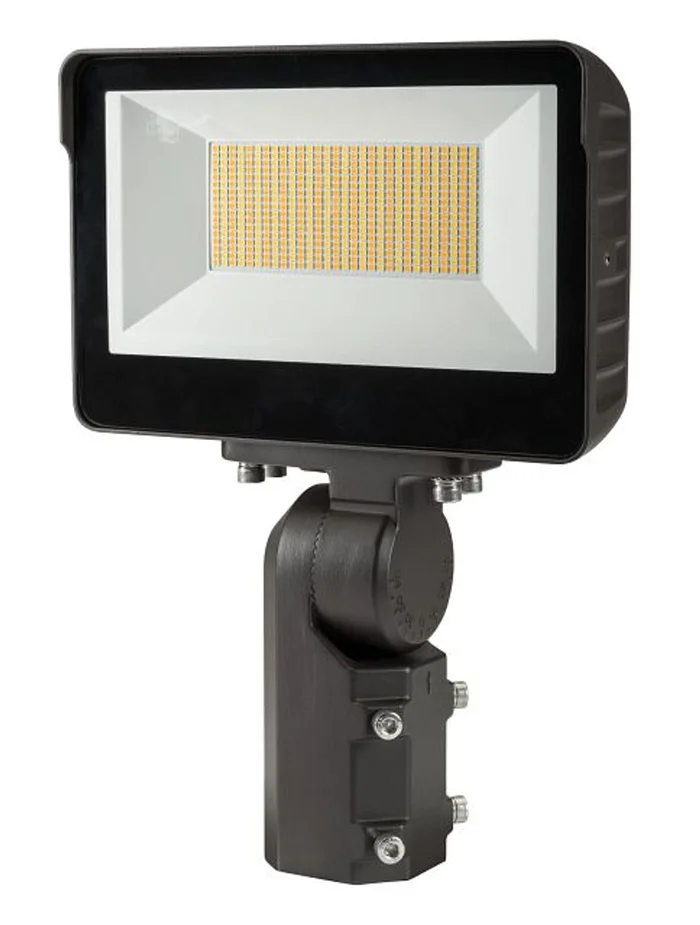 Keystone KT-FLED100-R1A-UNV-8CSB-VDIM Compact General Purpose LED Flood Light, 100W, Selectable CCT (3000K/4000K/5000K), Bronze