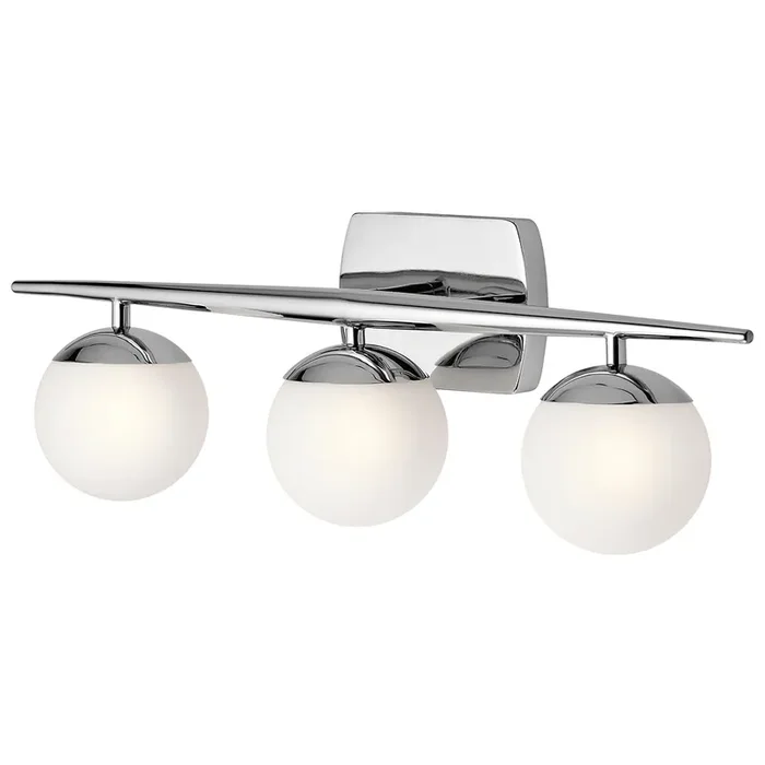 Kichler KL-JASPER3-BATH Jasper 3 Light Polished Chrome Wall Light