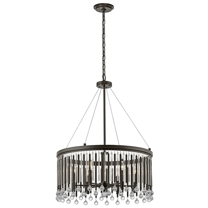 Kichler KL-PIPER-6P Piper 6 Light Espresso Pendant Ceiling Light