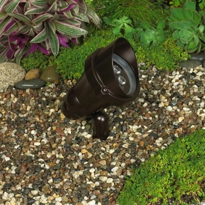 Kim Lighting KLV710DB Aluminum Scarab Landscape Light, 12V, 20W-50W MR16, Dark Bronze