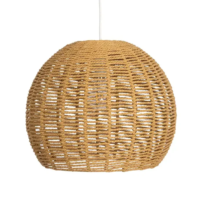 Large Clinton Natural Paper String Eco Friendly Easy Fit Pendant Shade