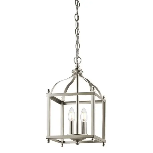 Larkin 2 Light Brushed Nickel Pendant Light