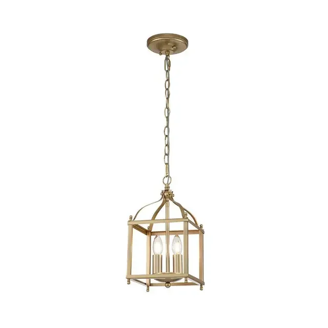 Larkin 2 Light Painted Natural Brass Pendant Light