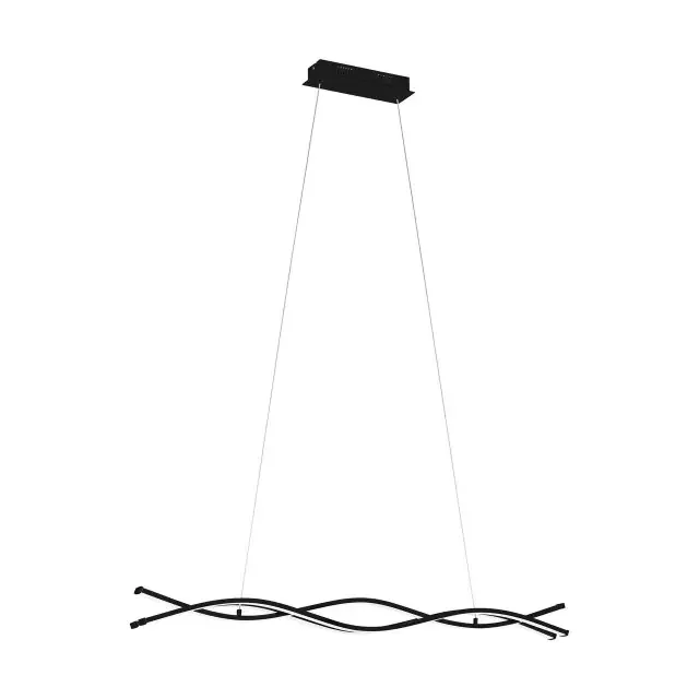 Lasana Black with White Shade Pendant Light