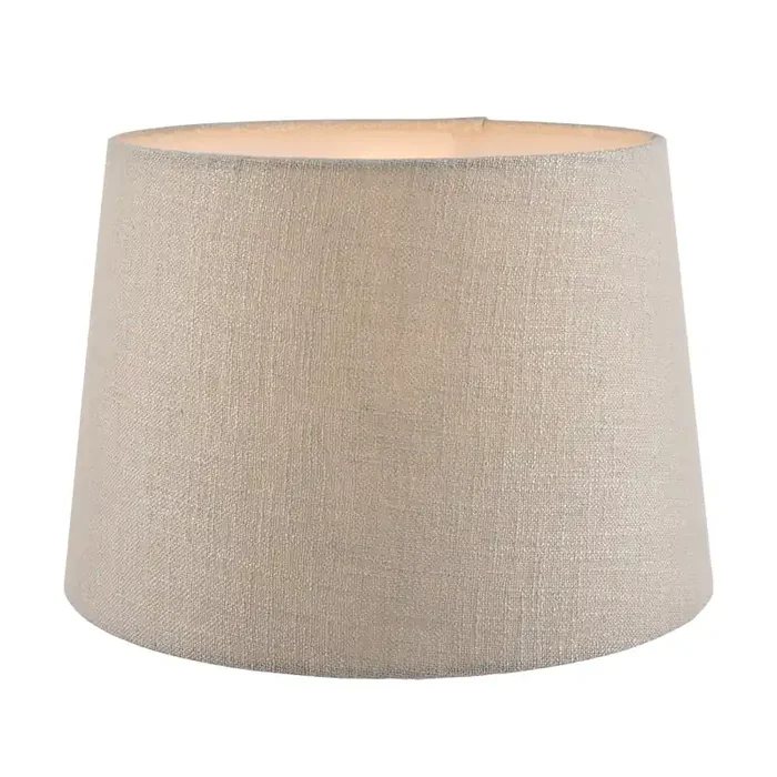 Laura Ashley Bacall Linen Empire Drum Shade Silver 25cm/10 inch • LA3730039-Q