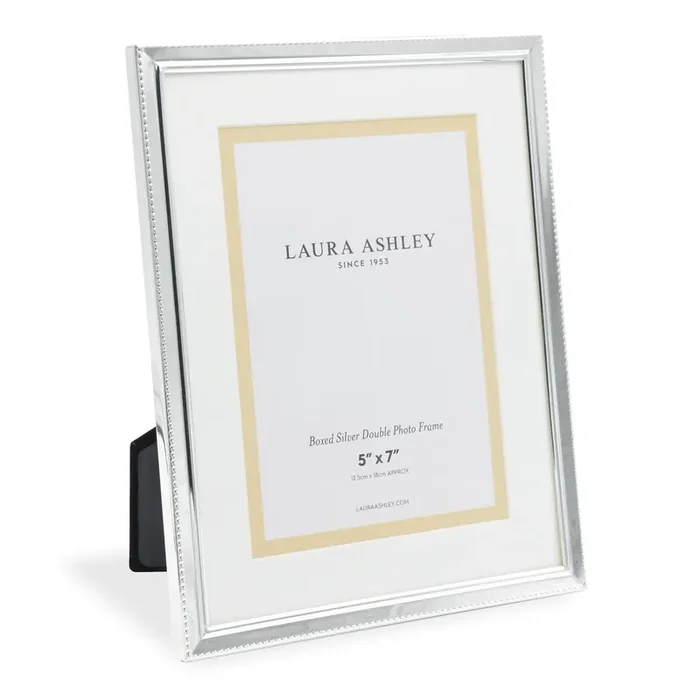 Laura Ashley Boxed Photo Frame Polished Silver 5×7″ • LA3534802-Q