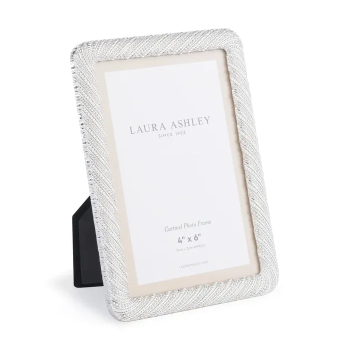 Laura Ashley Cartmel Photo Frame Polished Silver 4×6 inch • LA3756174-Q