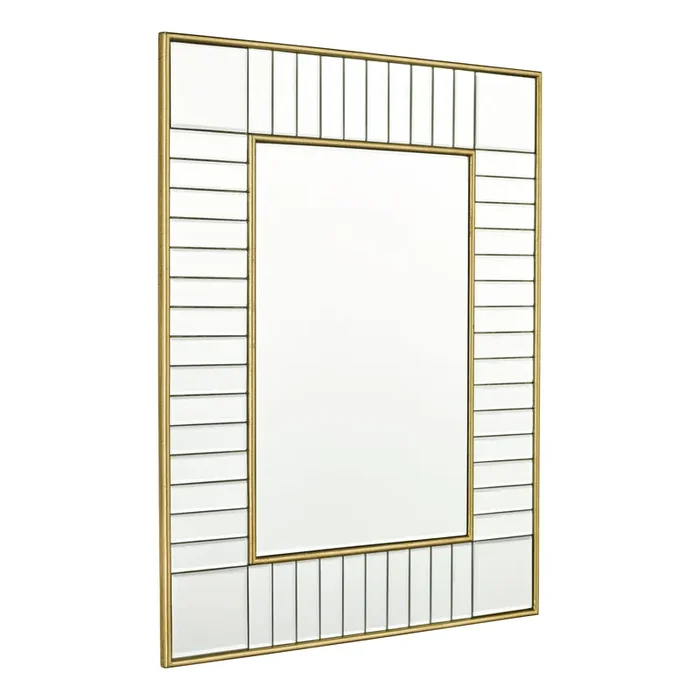 Laura Ashley Clemence Small Rectangle Mirror Gold Leaf 60 x 45cm • LA3756125-Q