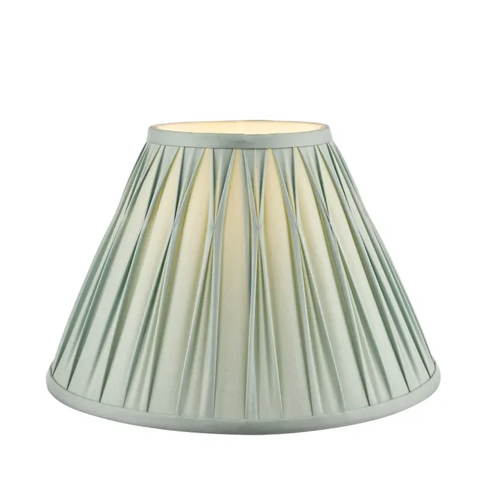 Laura Ashley Fenn Silk Empire Drum Shade Duck Egg 35cm/14 inch • LA3407895-Q
