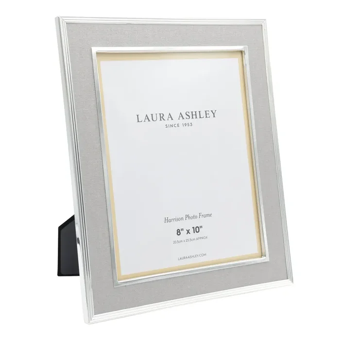 Laura Ashley Harrison Photo Frame Pale Charcoal Linen 8×10″ • LA3679470-Q