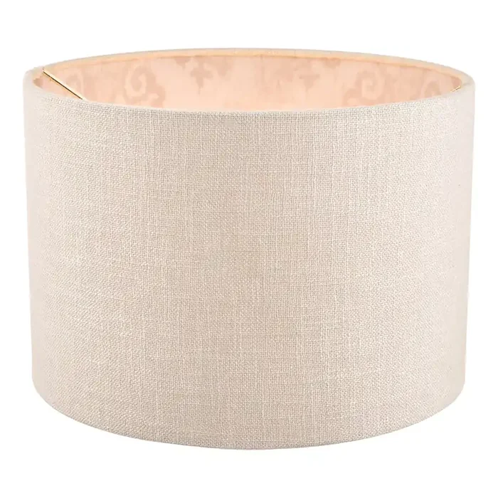Laura Ashley Hazelton Drum Shade Silver/Pink 30.5cm/12 inch • LA3756106-Q
