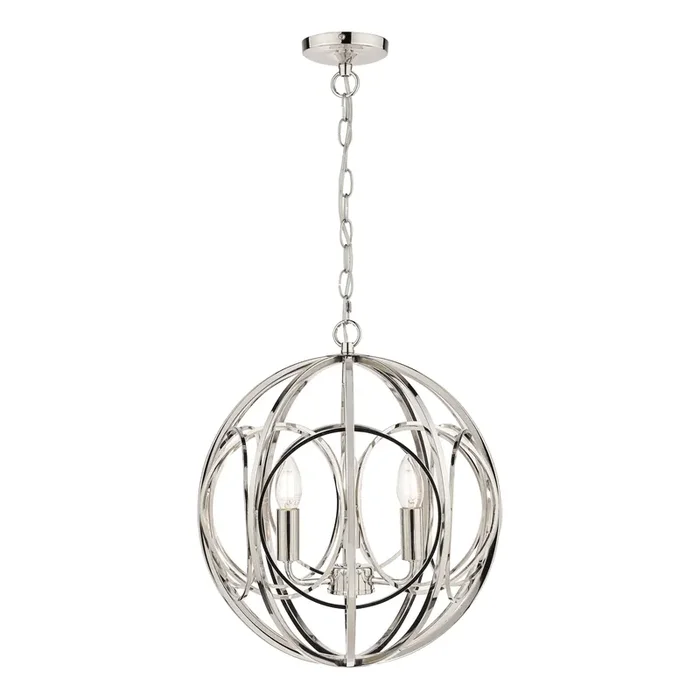 Laura Ashley Orbital 3lt Pendant Polished Nickel • LA3756050-Q