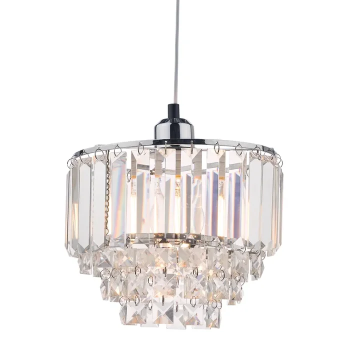 Laura Ashley Vienna Easy Fit Pendant Crystal & Polished Chrome • LA3727732-Q