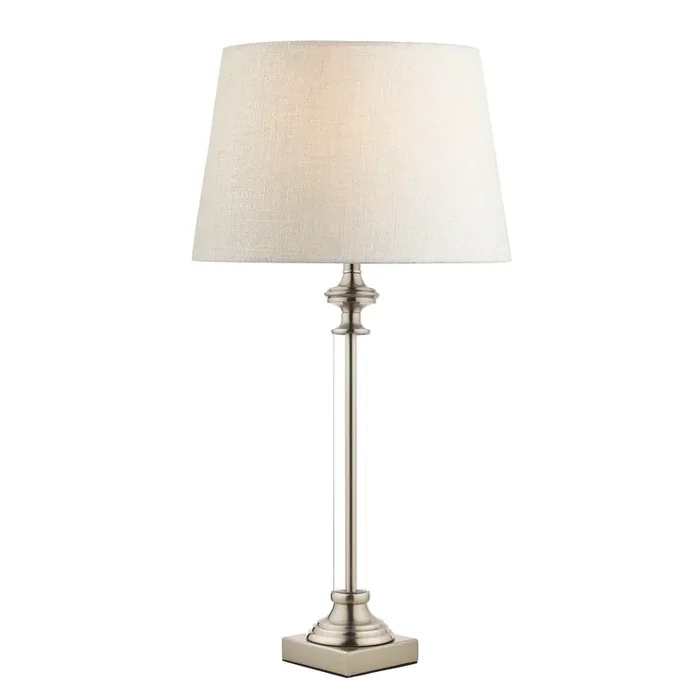 Laura Ashley Winston Table Lamp Antique Chrome & Glass Base Only • LA3552771-Q