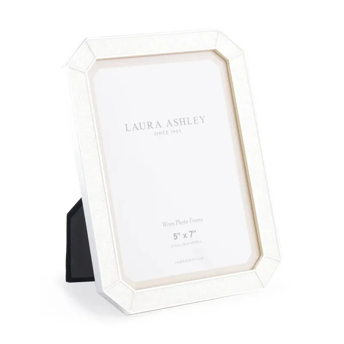 Laura Ashley Wren Photo Frame Polished Silver Glitter 5×7 Inch • LA3756177-Q