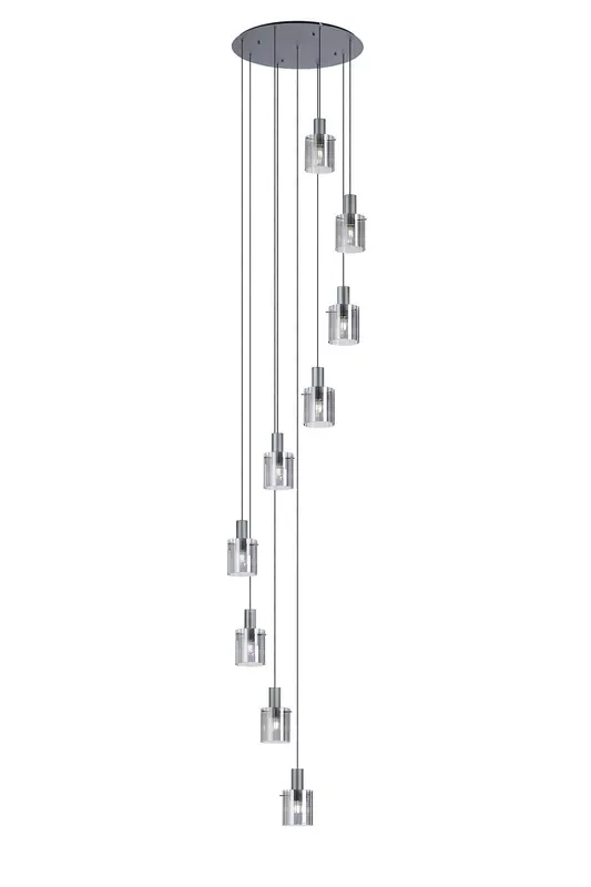 Lavish Ribbed Grey 9 Cluster