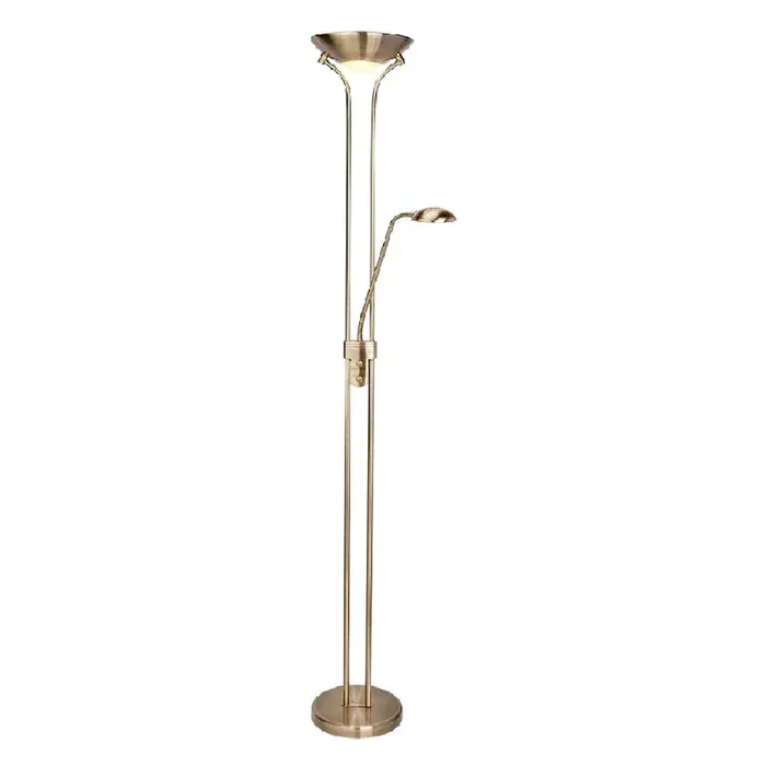 LED Antique Brass Modern Mother & Child Floor Lamp