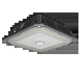 LED Canopy Light, 7119 Lumen Max, Wattage and CCT Selectable,120-277V, Integrated Photocell, Battery Backup Option, Bronze or White Finish