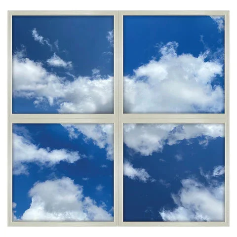 LED Ceiling Panel Light, Cloud Design, 2×2, 24W/29W/32W/39W Selectable Watts, CCT 4000K-6500K, 4875 Lumens