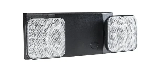LED Dual Head Square Emergency Light with Built-In Test Switch