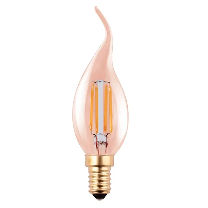 LED E14 4w Amber Flame Tip Candle