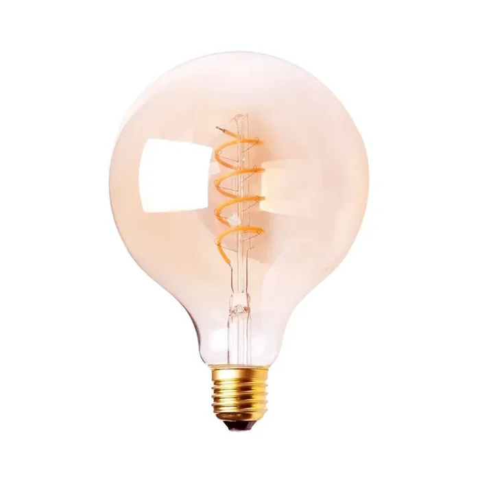 LED E27 4w Globe Spiral Amber Warm White 95mm