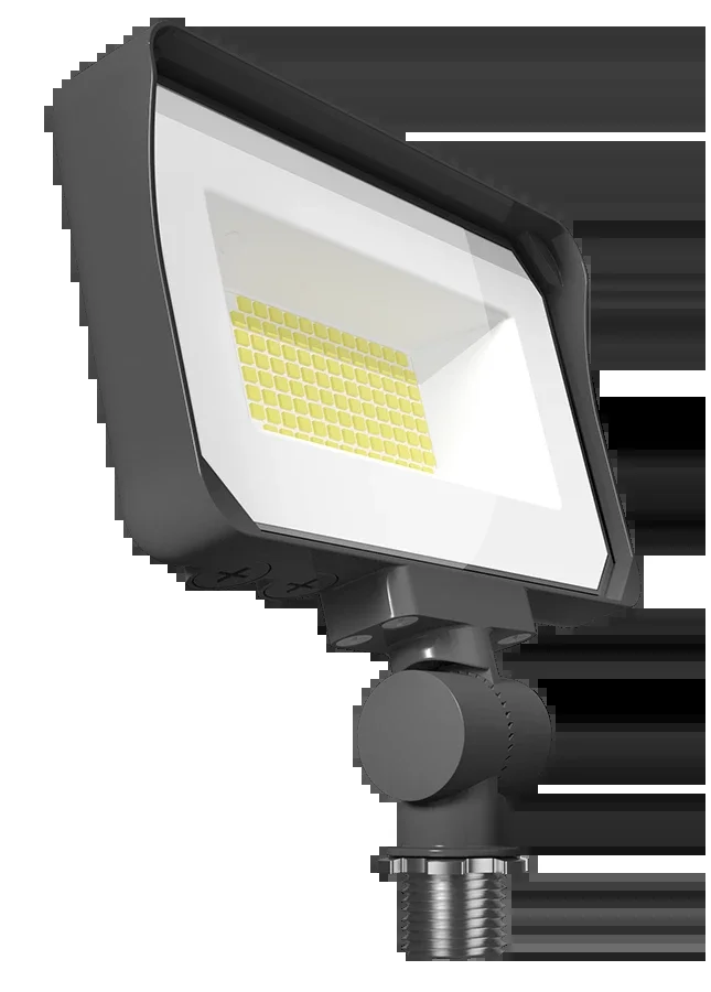 LED Flood Light, 4677 Lumen Max, Wattage and CCT Selectable, 120-277V, Bronze or White Finish