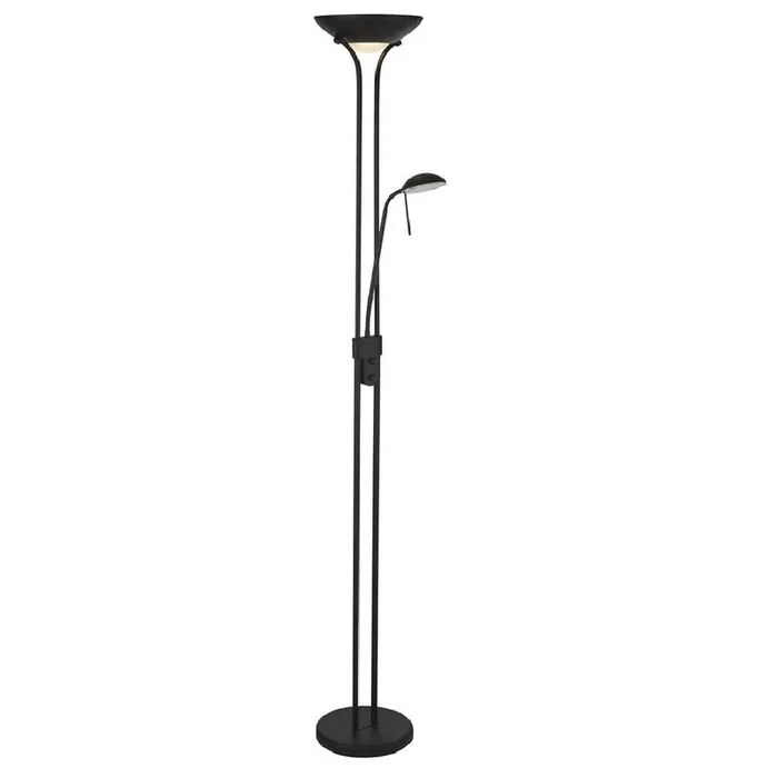 LED Matt Black Modern Mother & Child Floor Lamp 1800mm