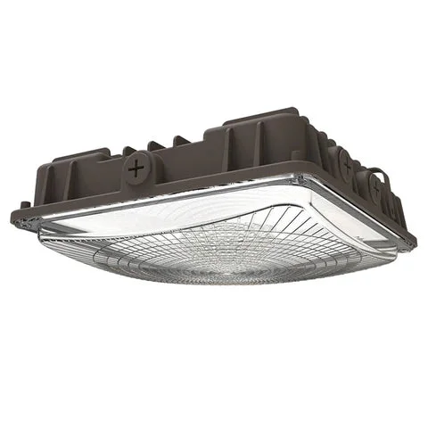 LED Parking Garage Light – 30W/45W/63W Adjustable – 8,505 Lumens – CCT Selectable 4000K/5000K – IP65 Rated – UL & DLC Listed – 120-277V- Bronze Housing