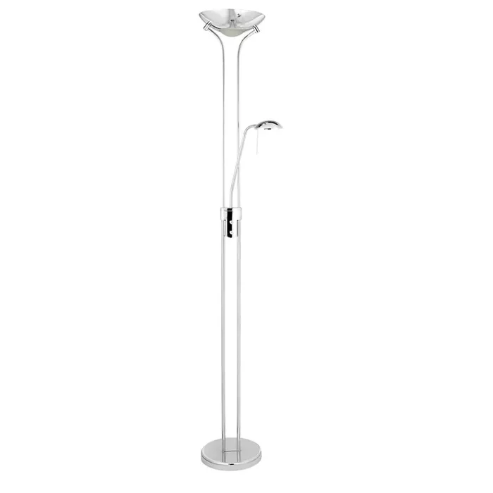 LED Polished Chrome Modern Mother & Child Floor Lamp 1800mm