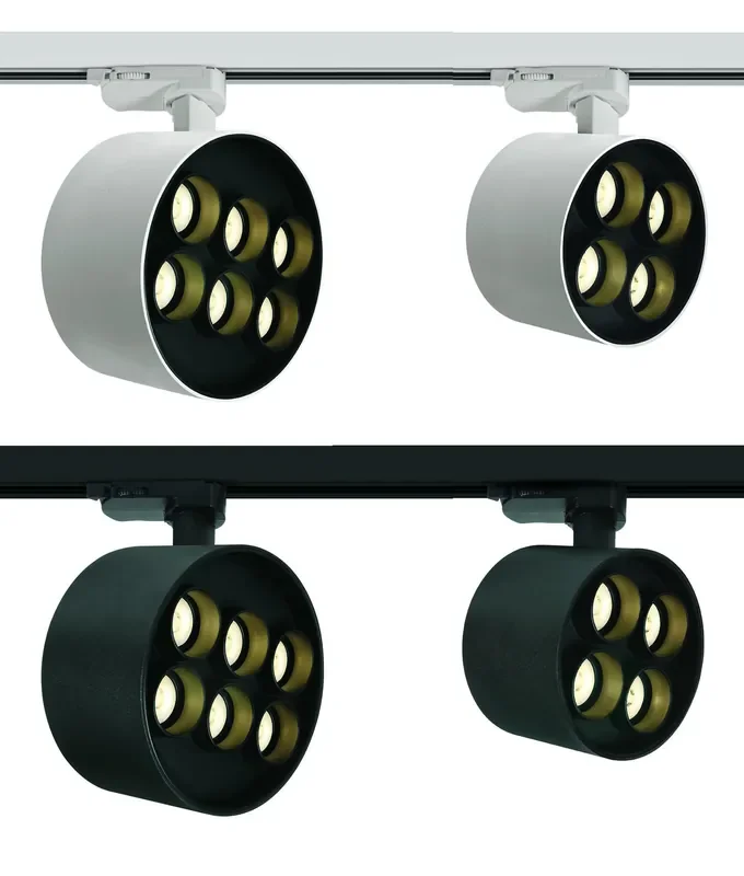 LED Track Adjustable Spotlight – White or Black