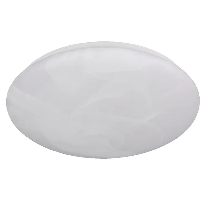 LED White Alabaster Modern Round Flush Ceiling Light 28cm