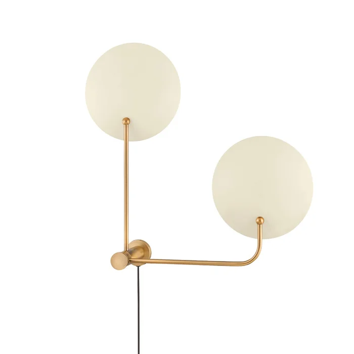 Leif Two Light Wall Sconce in Patina Brass And Soft Sand (67|PTL8141-PBR/SSD)